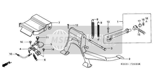 Honda SH100 1996 Supporter pour un 1996 Honda SH100